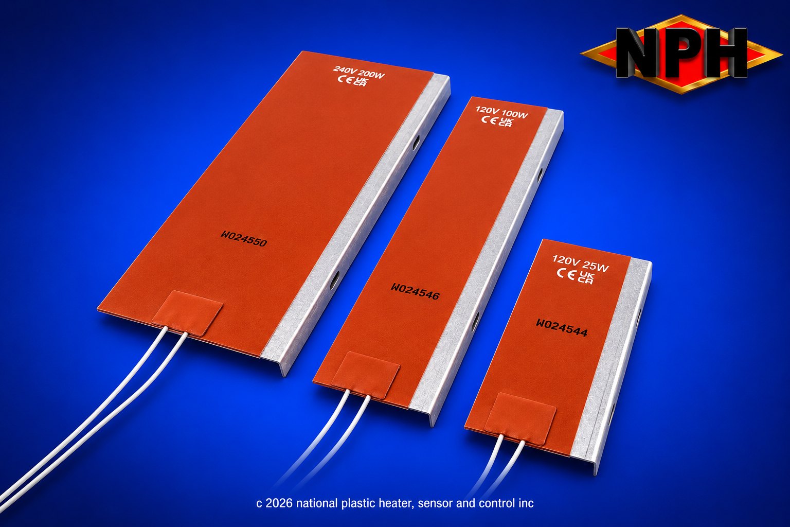 Enclosure Heaters-Silicone Rubber & Metal Sheath Enclosure Heaters